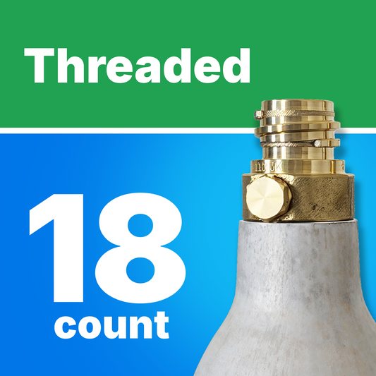 18 Count Threaded CO2 Canisters